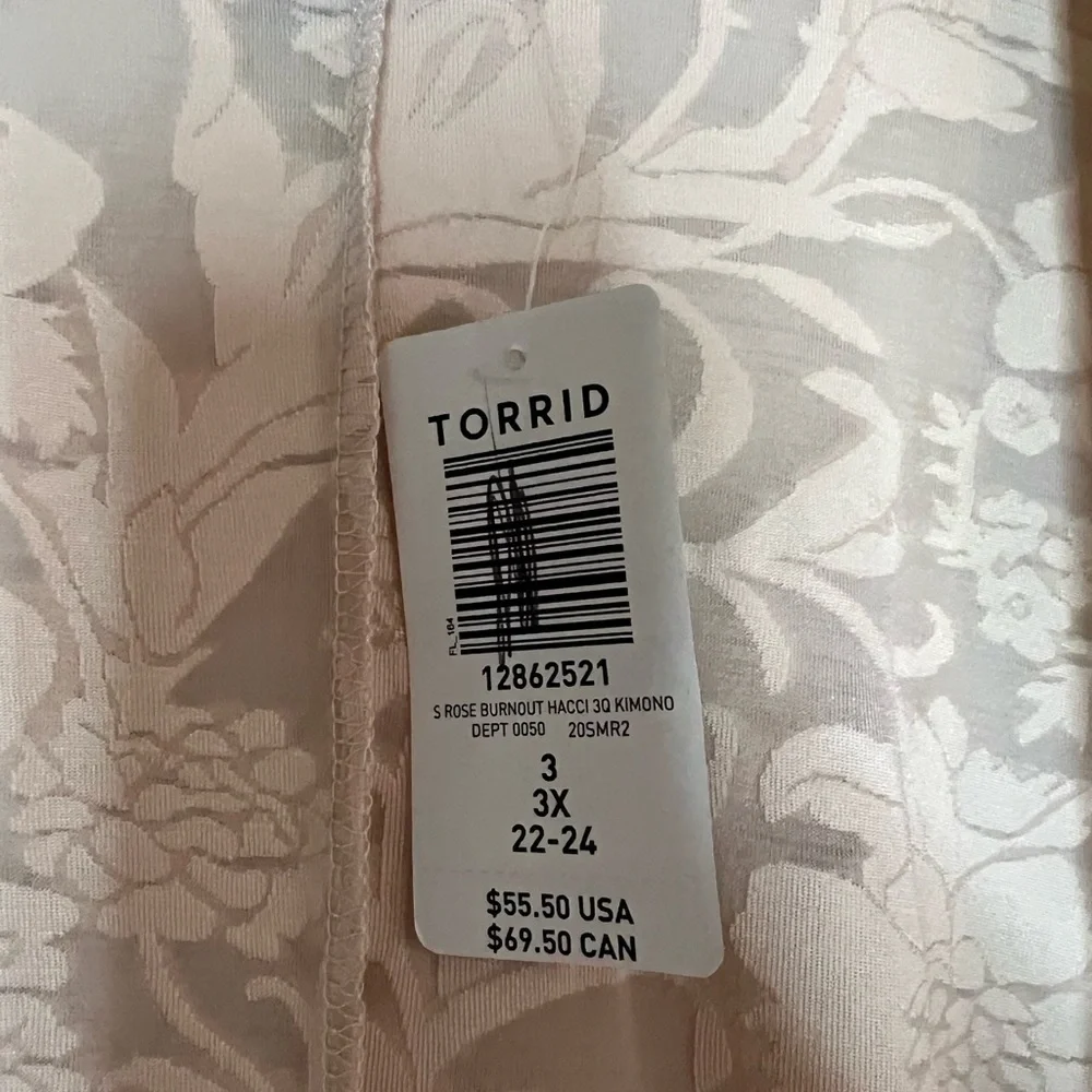 Torrid NEW Slub Kimono High-Low Burnout Sweater Cardigan Sz 3X